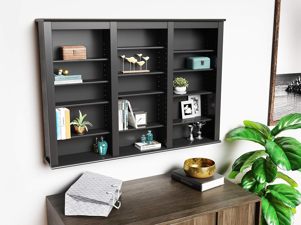 Black Wall Media Storage Rack C932104