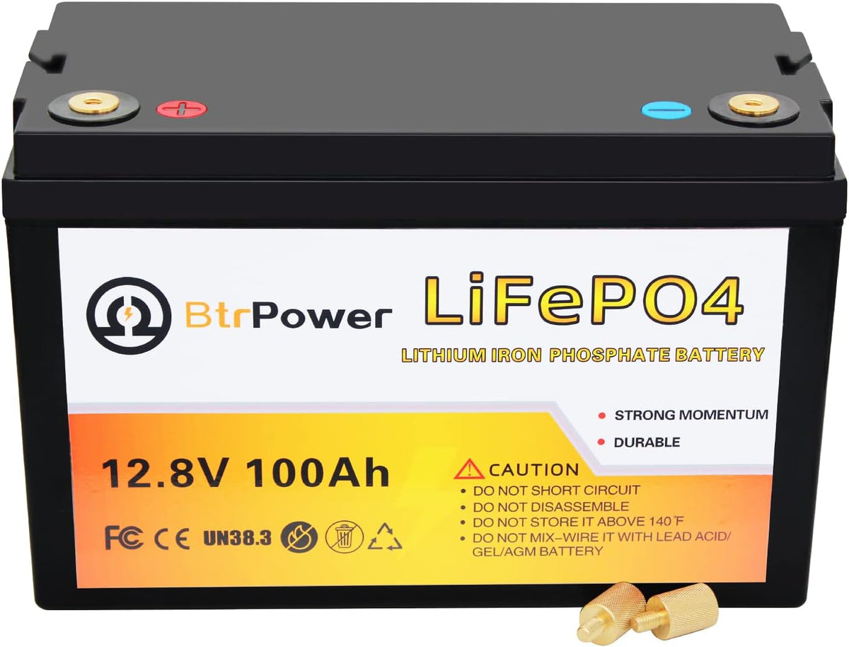 12V 200Ah LiFePO4 Deep Cycle Battery with 200A BMS Q1288