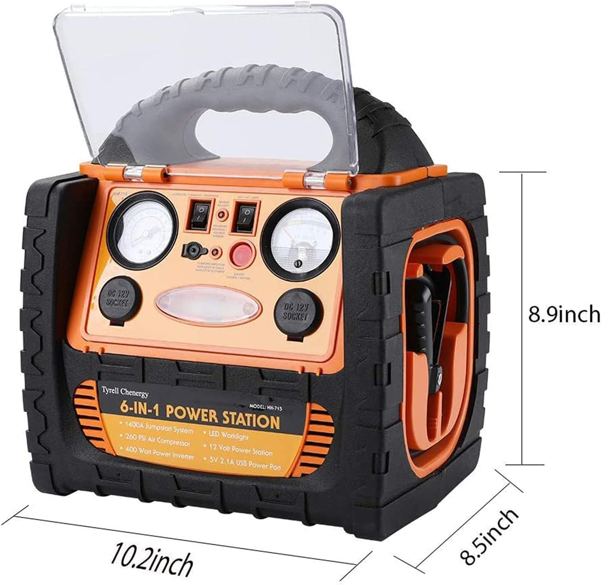 Portable Car Jump Starter 1400 Amp Power Station with AC Outlets 400W Q3441