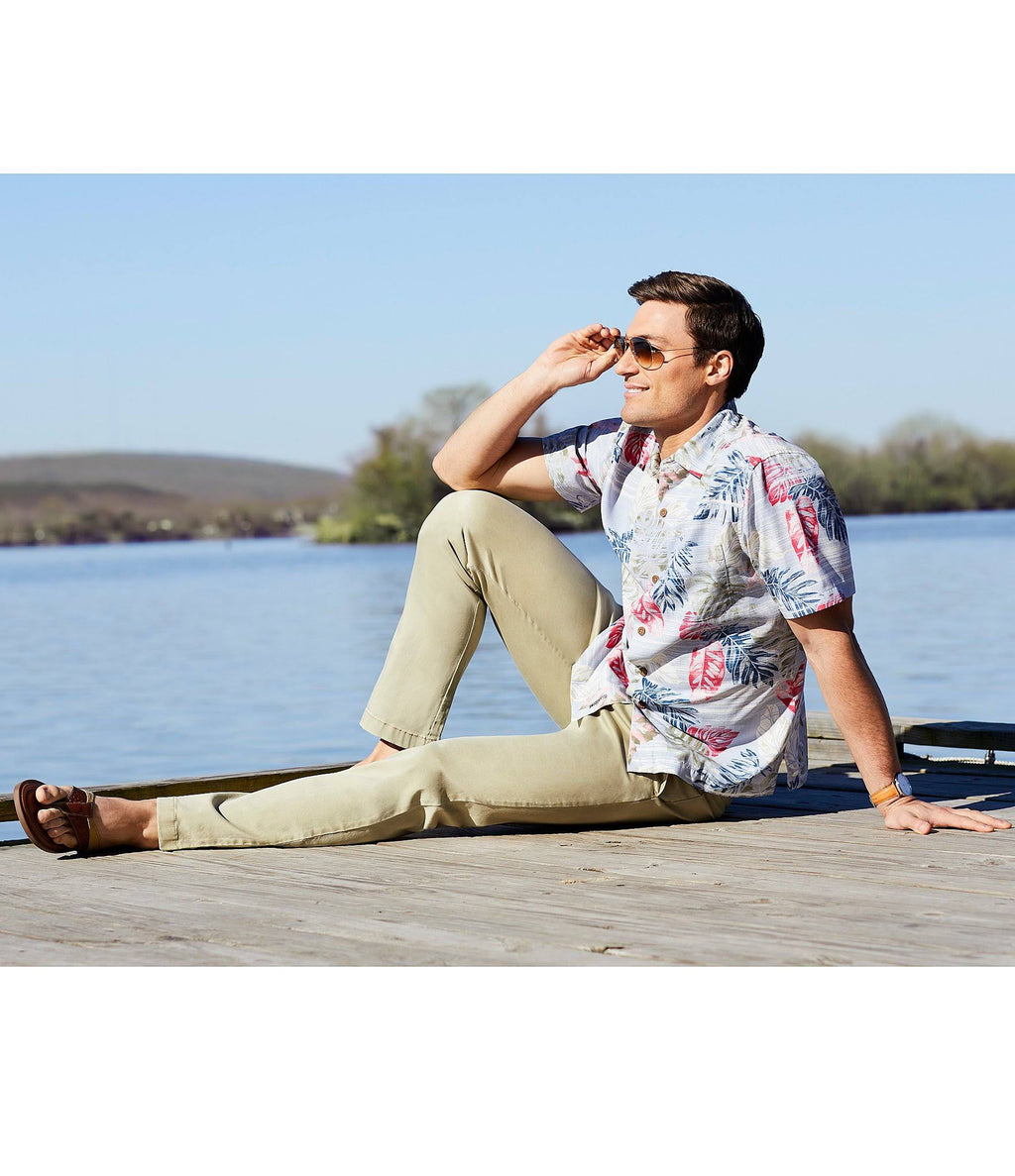White Flat Front Chino Pant T169585