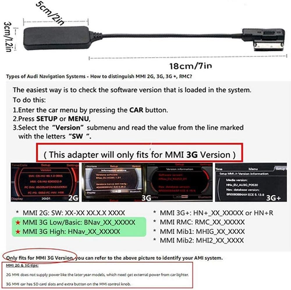 Bluetooth Adapter for Audi MMI 3G System Pack of 2 P295074