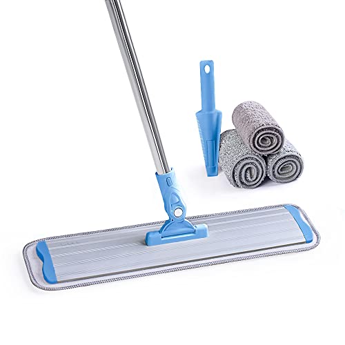 Commercial Flat Microfiber Floor Mop with 4 Washable Pads E92623