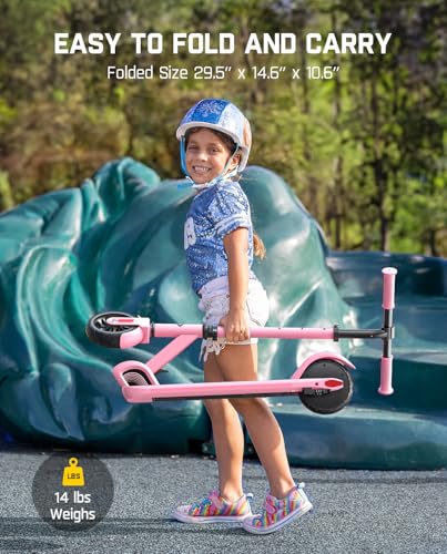 Electric Scooter for Kids 8-12, Adjustable Handlebar, 132 lbs, 40 mins, 5 Miles Range U439392