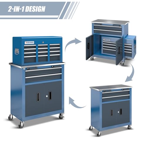 8 Drawer Rolling Tool Chest with Wheels N907