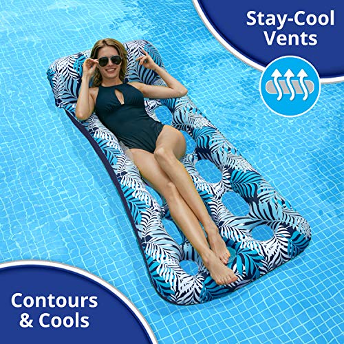 Inflatable Pool Float Lounge with Headrest and Footrest B859150