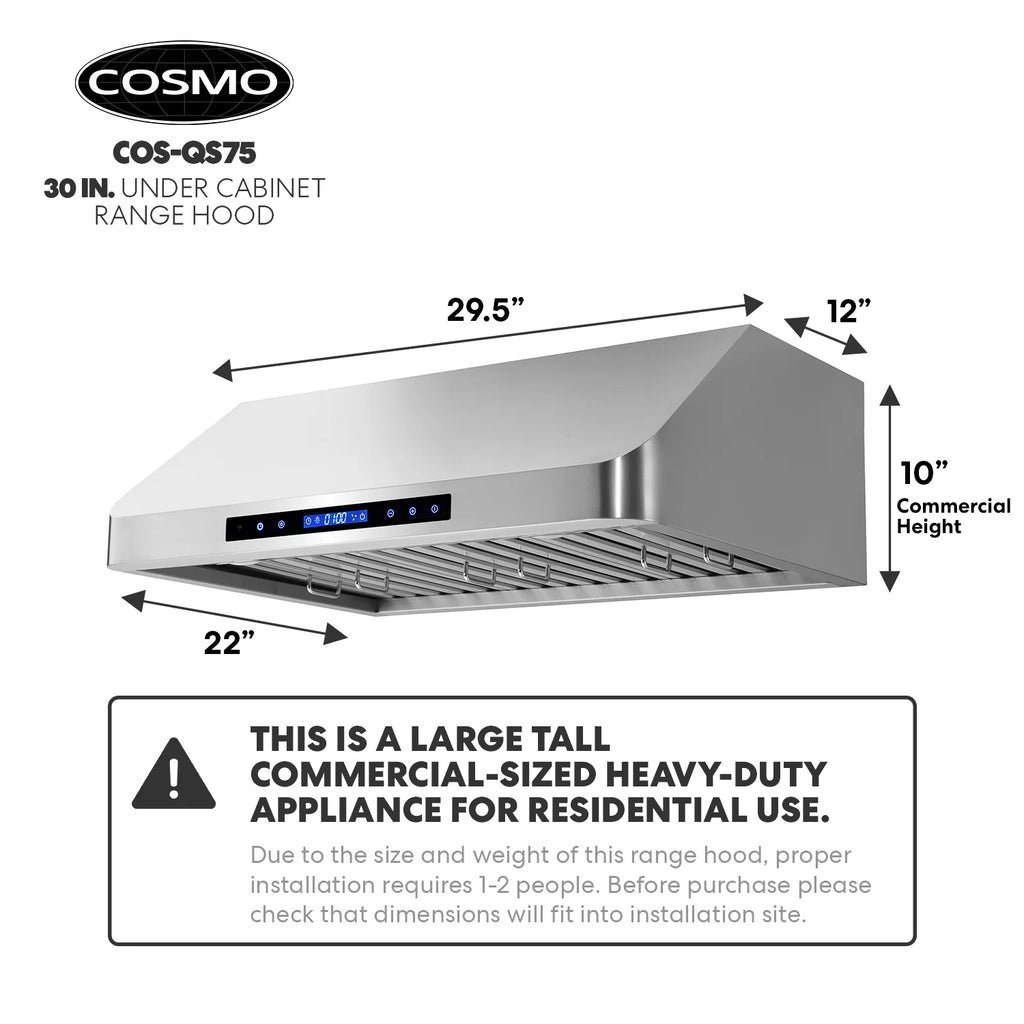 36 in. Ducted Under Cabinet Range Hood in Stainless Steel N694