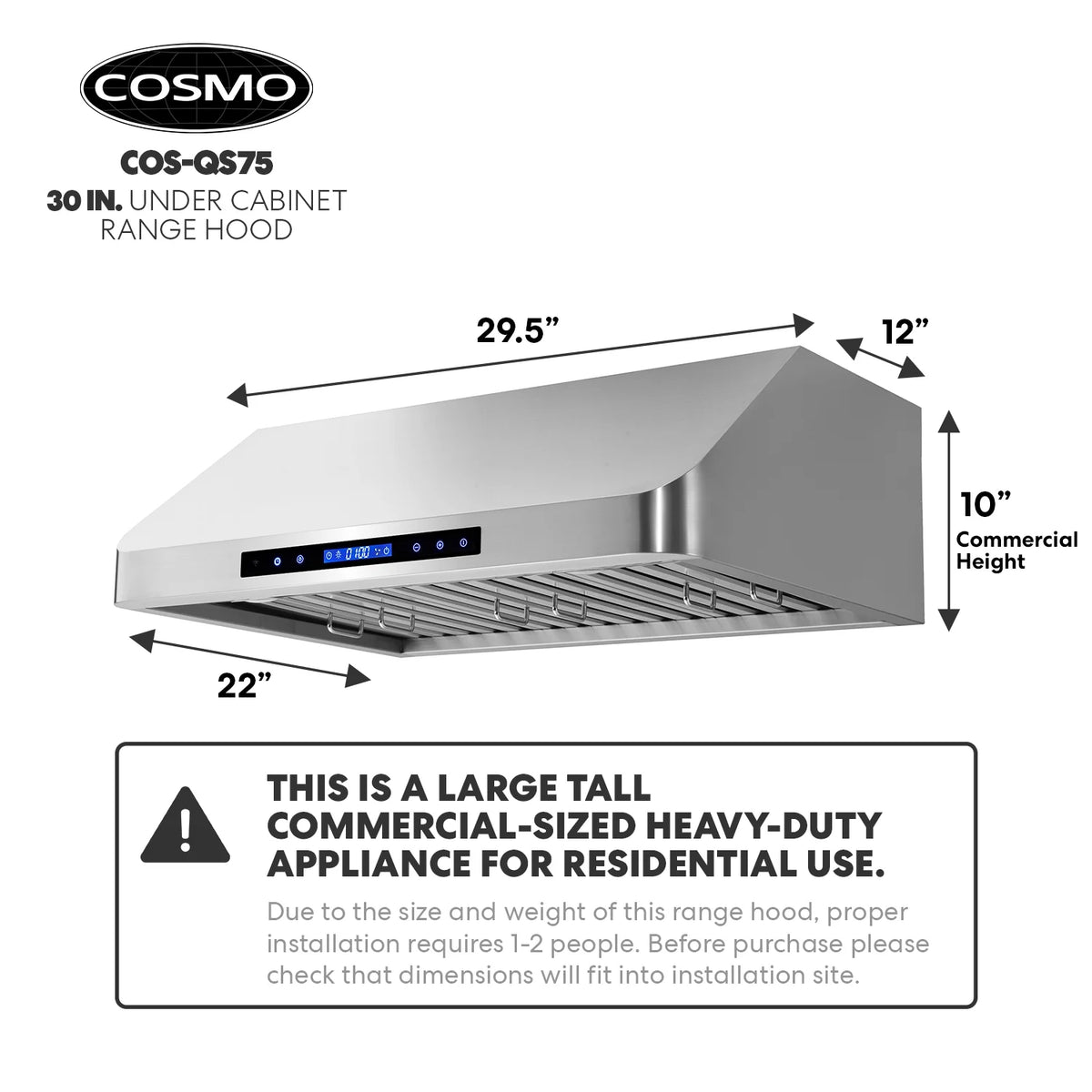36 in. Ducted Under Cabinet Range Hood in Stainless Steel N694