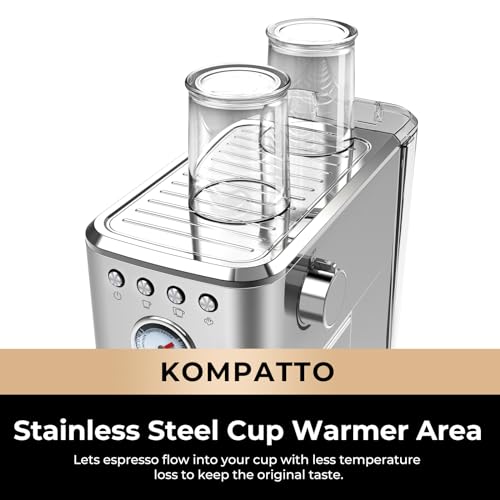 Slim 20 Bar Semi Automatic Espresso Machine with Milk Frother V254