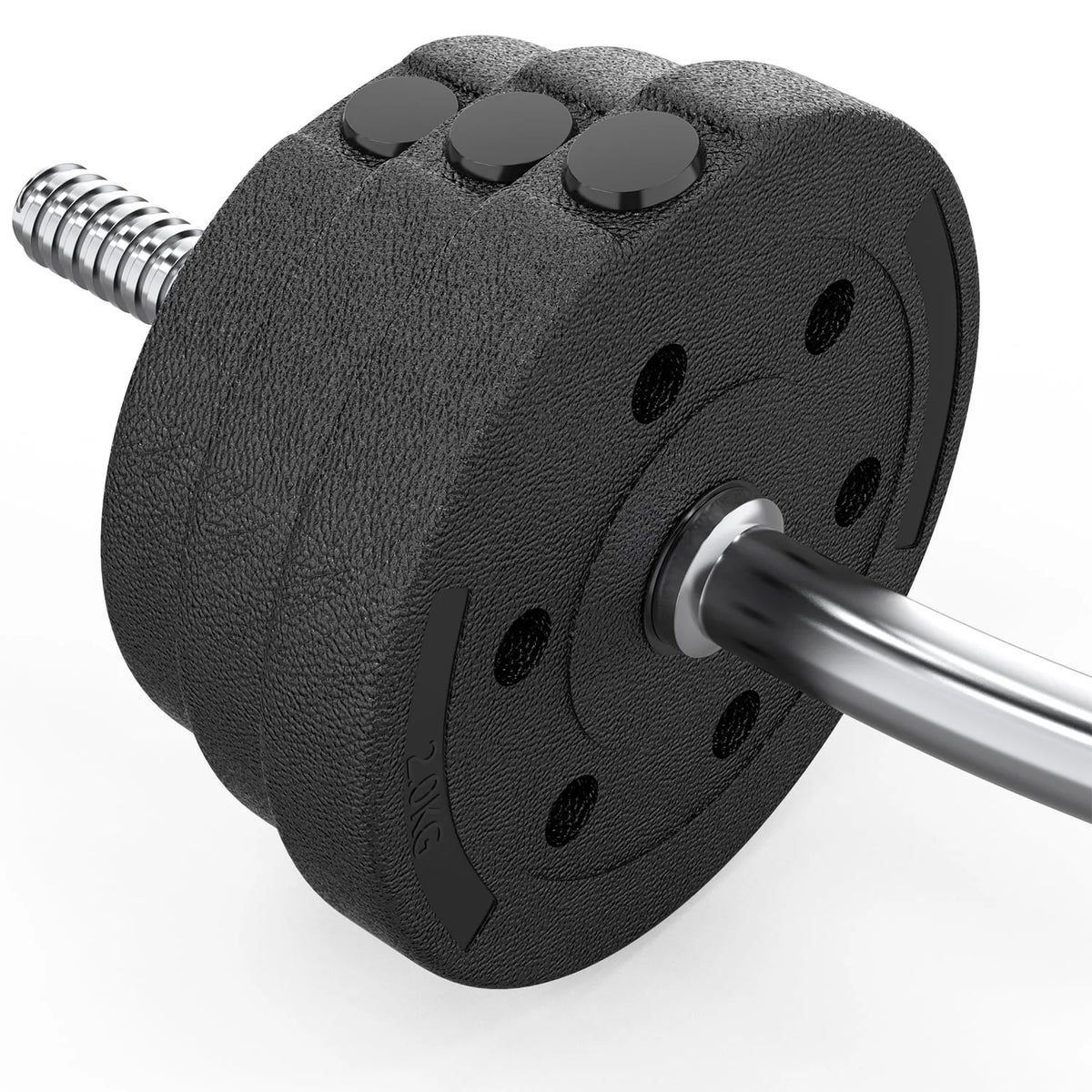 66LB 2 in 1 Adjustable Dumbbell Set with Connecting Rod Black Z82243