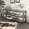 60 inch Brown Wood Metal Bookcase E232143