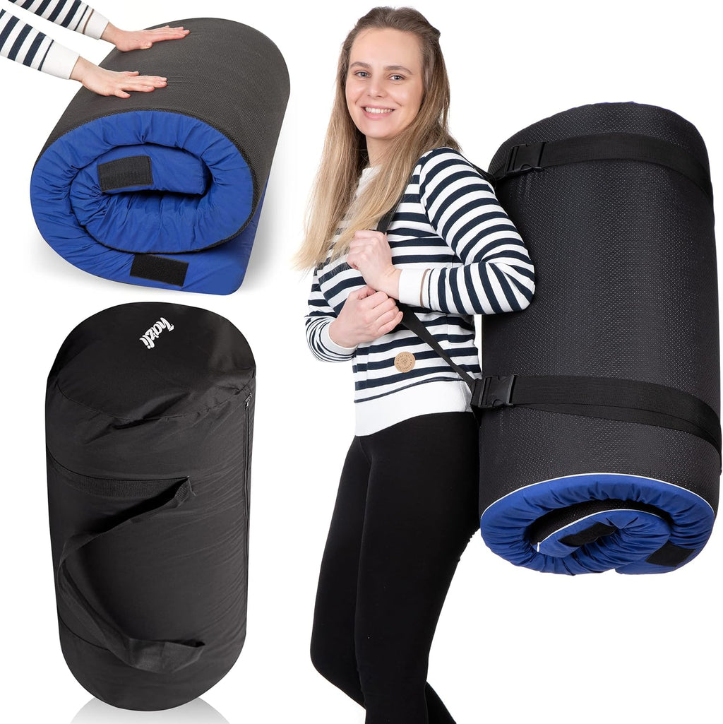 Memory Foam Camping Mattress Waterproof Foldable Portable Sleeping Pad 75x28x3 I879