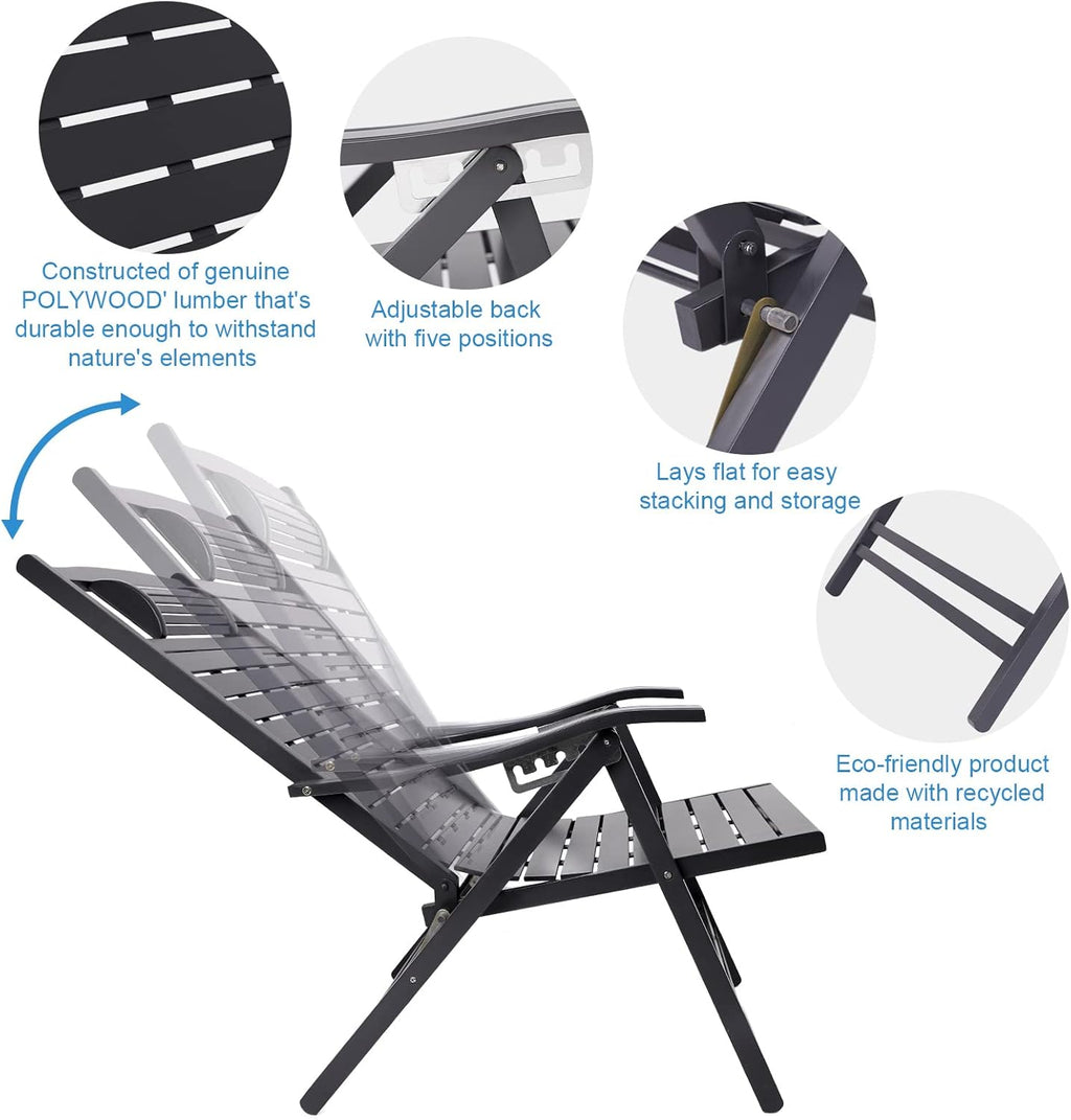 Zero Gravity Folding Patio Lounge Chair with Arms U18324