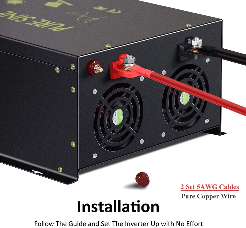 8000 Watt Pure Sine Wave Inverter 48V DC to 120V AC W2526