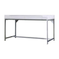 White Wood 2 Drawer Writing Desk with USB S19224