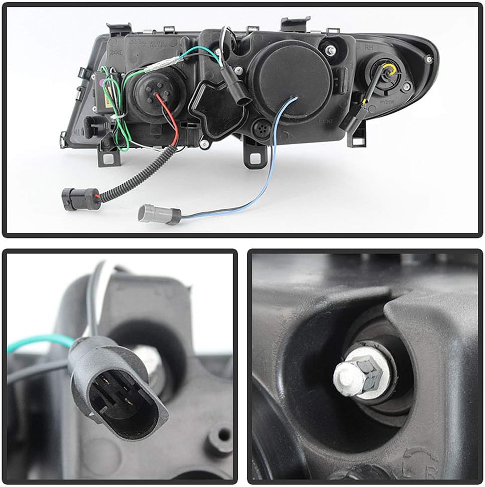 Black Projector Headlights Assembly W181