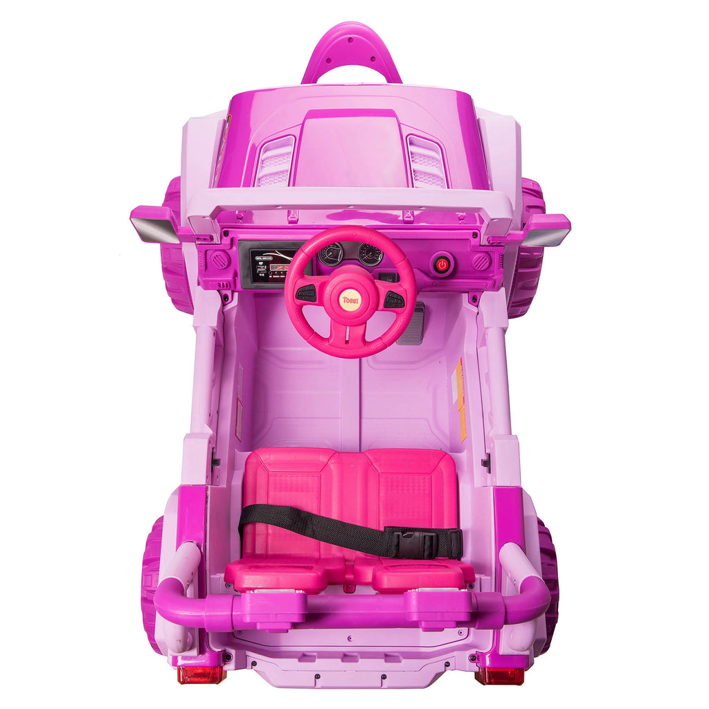 12V Remote Control Electric Ride on Truck Car Pink E2865