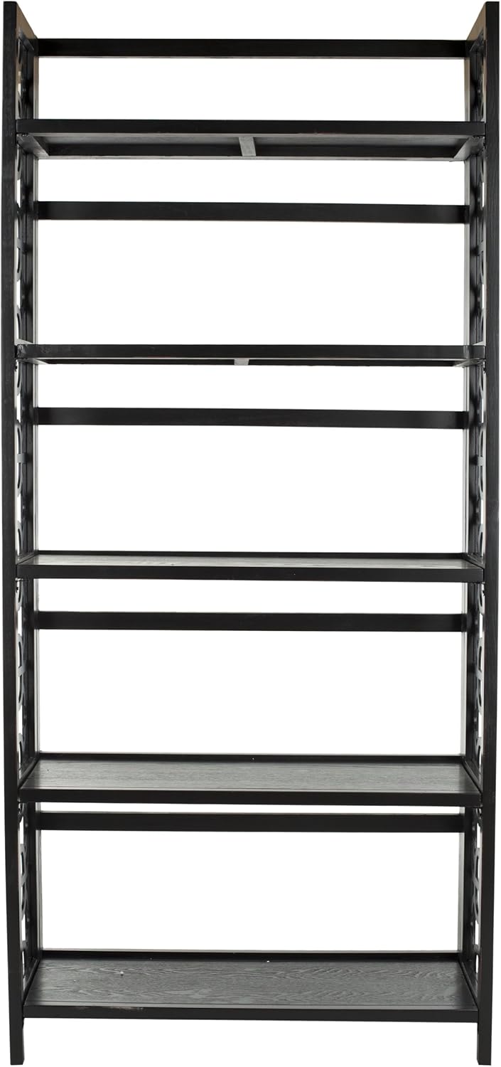Black 5-Shelf Bookcase F128