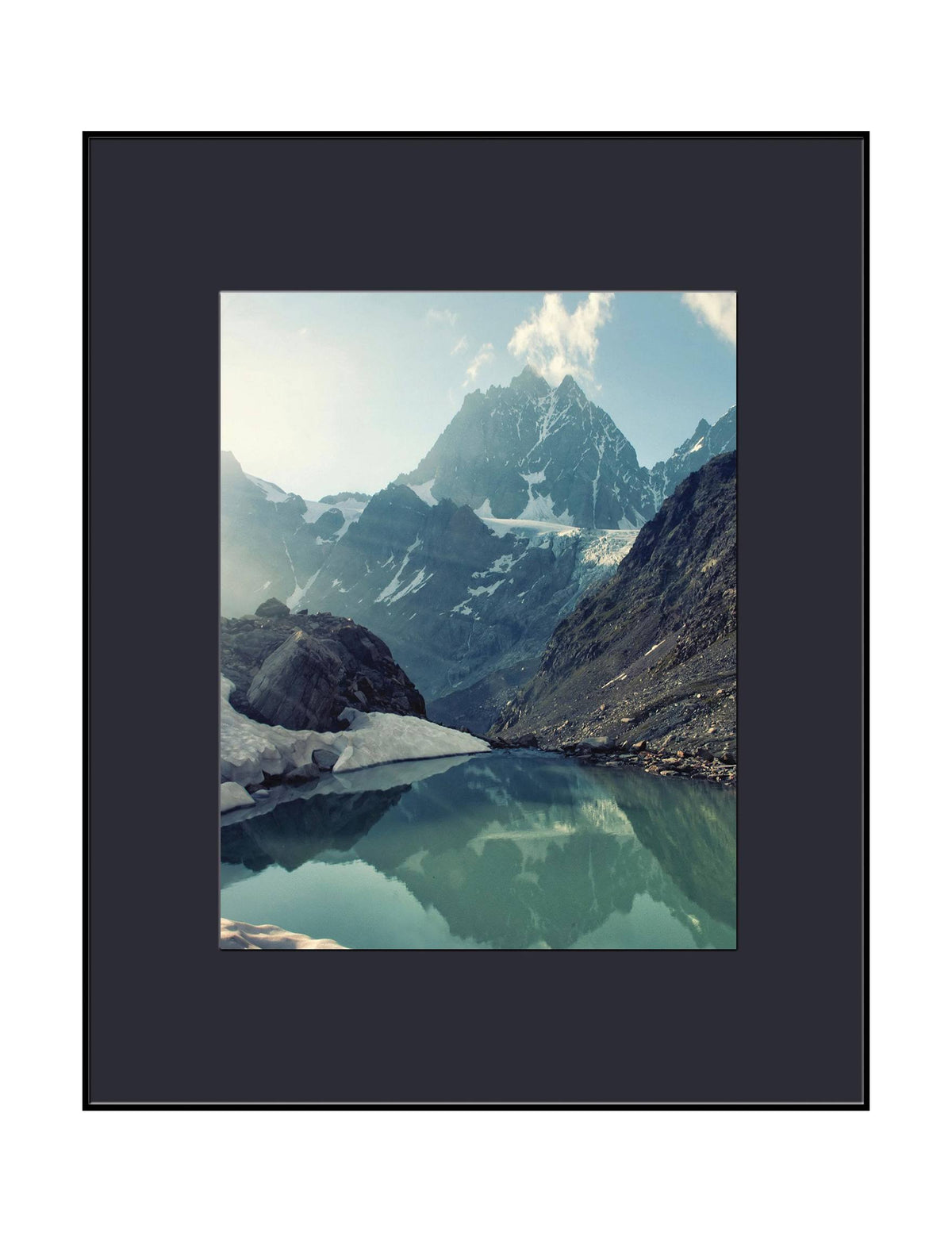 Black Aluminum Matted Wall Frame Y5191