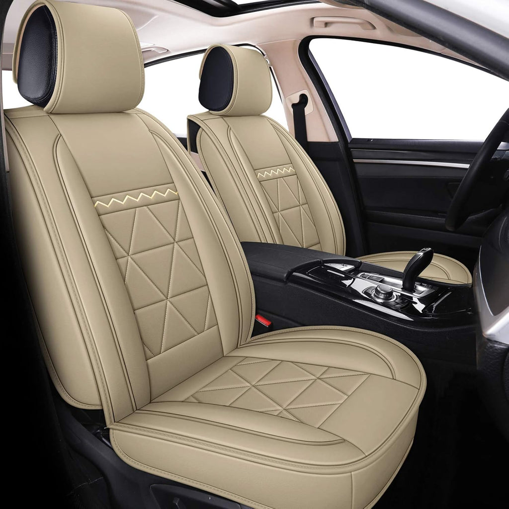 2 Captain Seat Covers Waterproof Faux Leather U8312