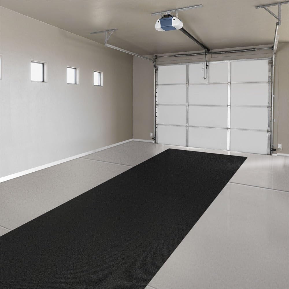 Indoor Outdoor Carpet with Rubber Marine Backing Black 6 Feet x 25 Feet U65511
