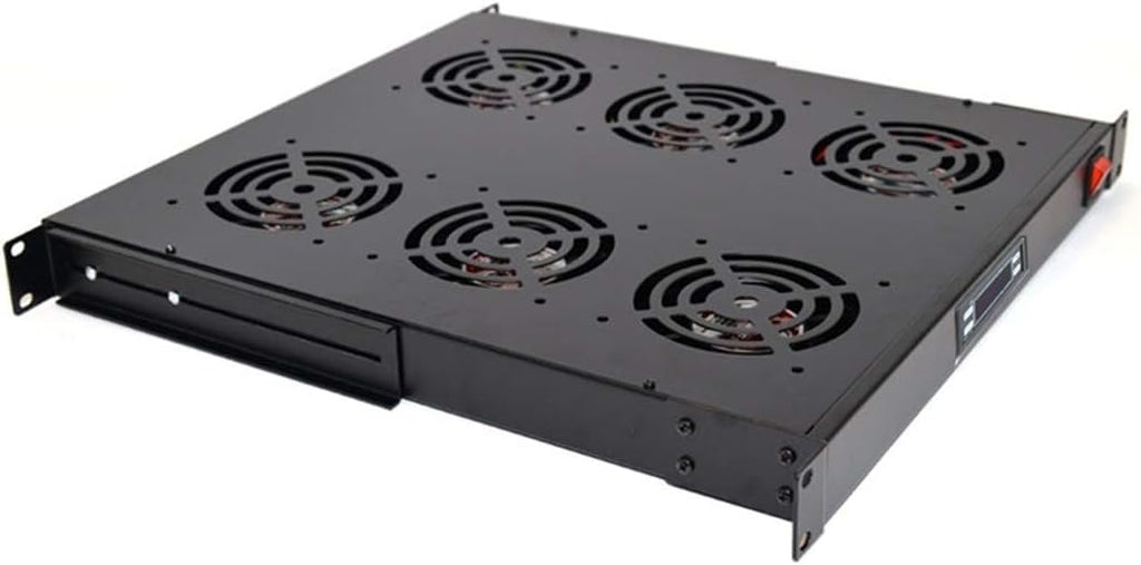 6 Cooling Fans for 19'' Server Cabinet/Rack with Thermostat Gauge B52693