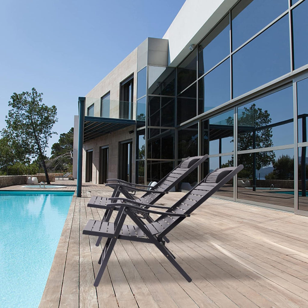 Zero Gravity Folding Patio Lounge Chair with Arms U18324