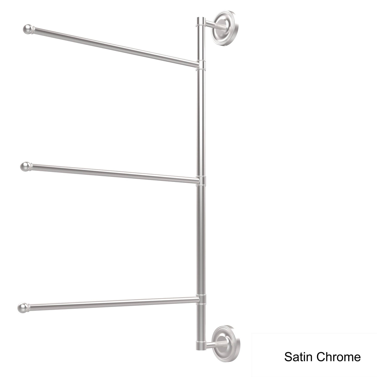 28-in Vertical 3 Swing Arm Towel Bar Polished Nickel J3741