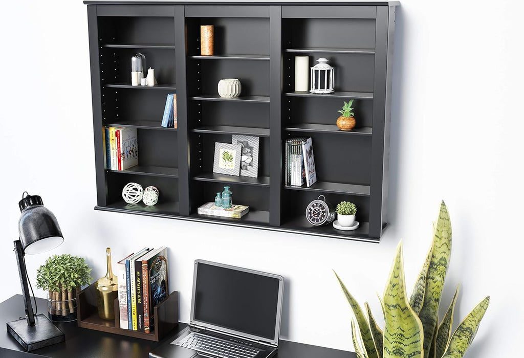 Black Wall Media Storage Rack C932104