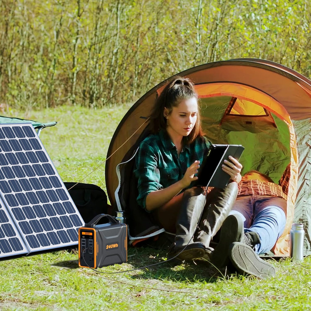 Portable Power Station, 240Wh LiFePO4 Battery, 200W Pure Sine Wave AC Outlet X64229