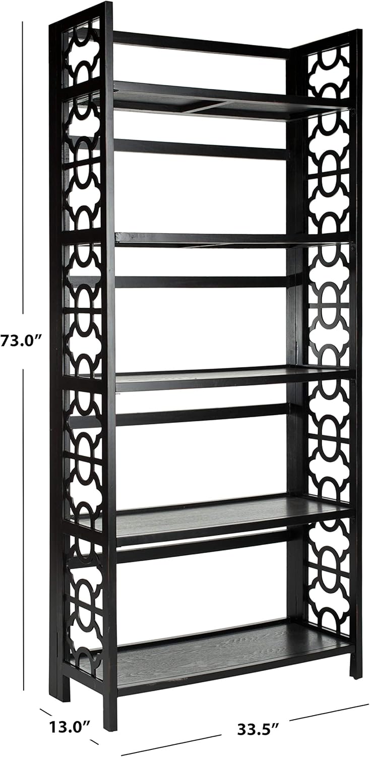 Black 5-Shelf Bookcase F128
