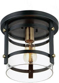1 Light Flush Mount Black Antique Y88033
