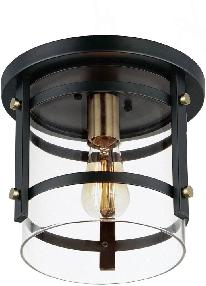 1 Light Flush Mount Black Antique Y88033
