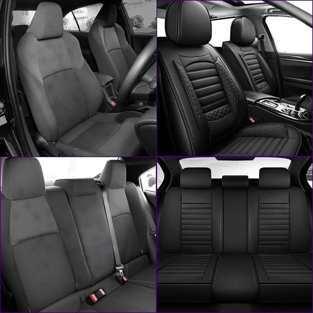 Custom Fit Waterproof Faux Leather Car Seat Covers C55955