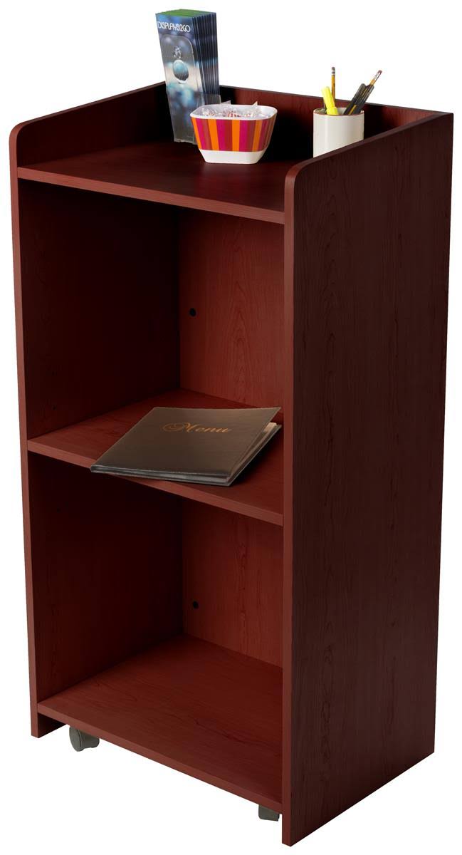 Hostess Counter with 4 Hidden Casters & Adjustable Shelf P640743