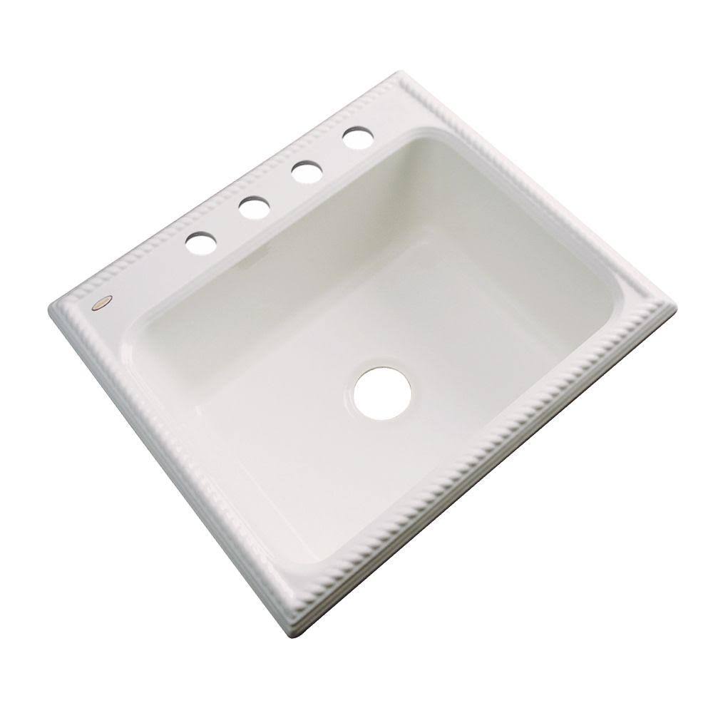 25 in. Single Bowl Drop-In Kitchen Sink in Almond Brown E4152
