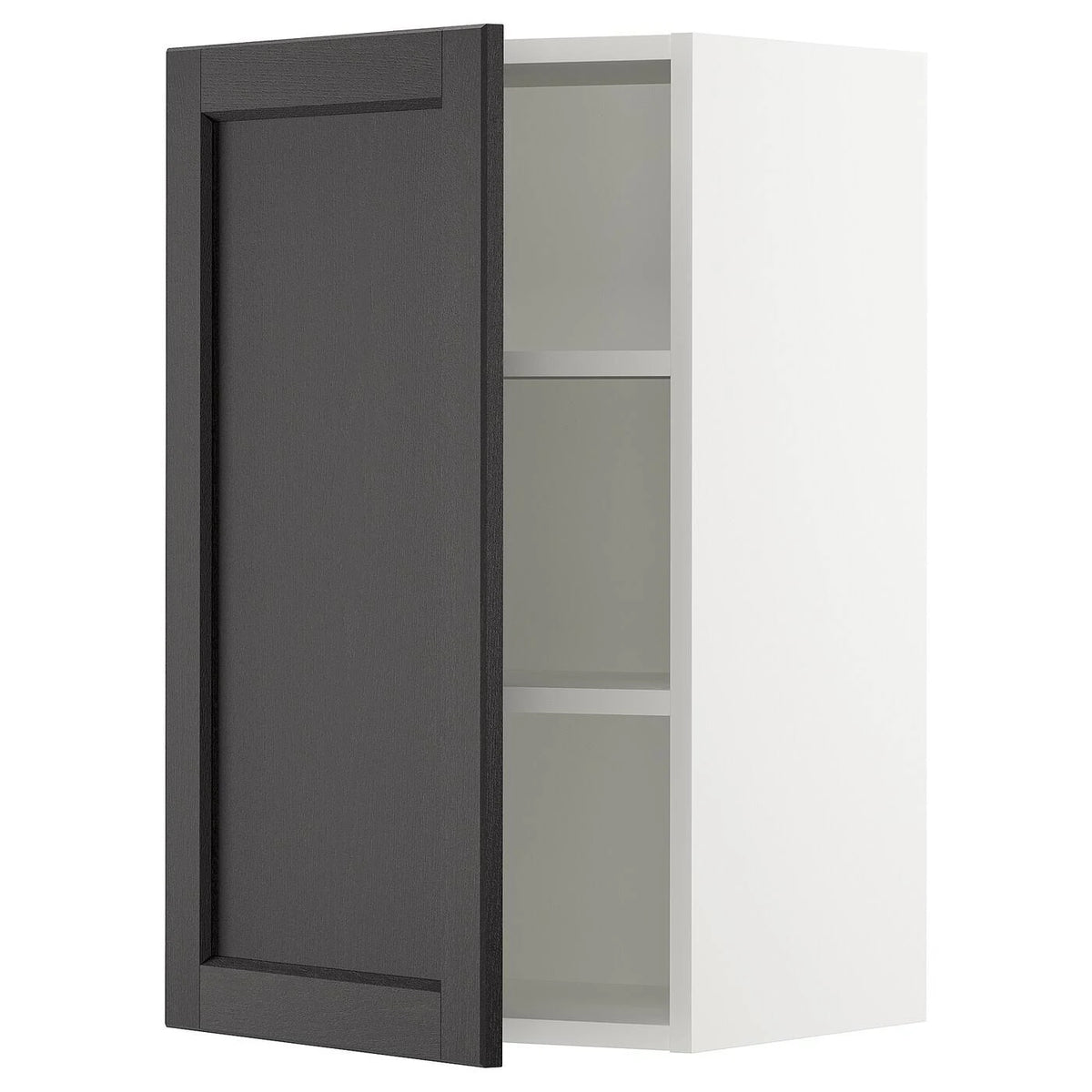 Wall Cabinet, White Black Stained, 18x15x30 X3063