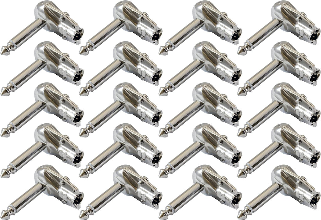 1/4 Inch TS Mono Right Angle Plugs 10 Pack Y5596