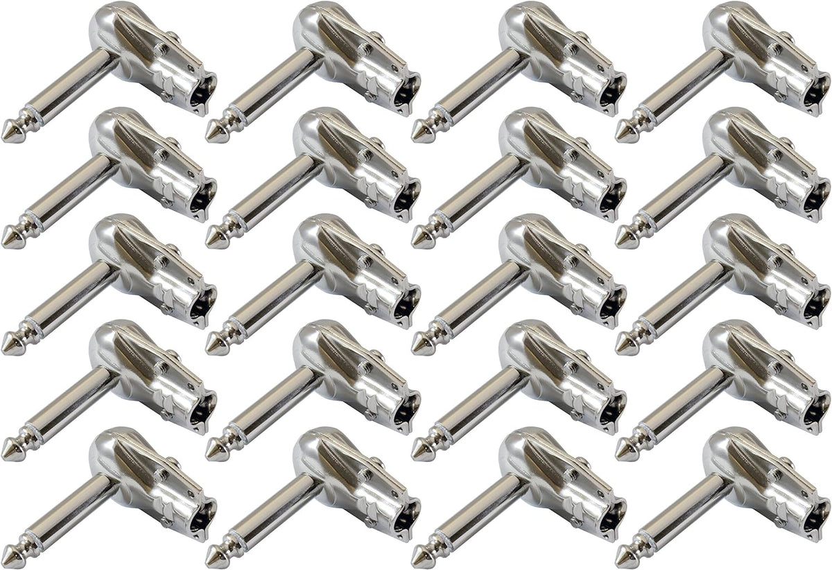 1/4 Inch TS Mono Right Angle Plugs 10 Pack Y5596