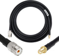36 ft SMA Female to SO239 Extension Cable, Pure Copper Low-Loss Coaxial Cables 50 Ohm Pack of 2 O214