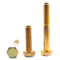5/16x22-18 x 1 3/4x22 Coarse Thread Grade 5 Hex Cap Screw Medium Carbon Steel Yellow Zinc Plated E541