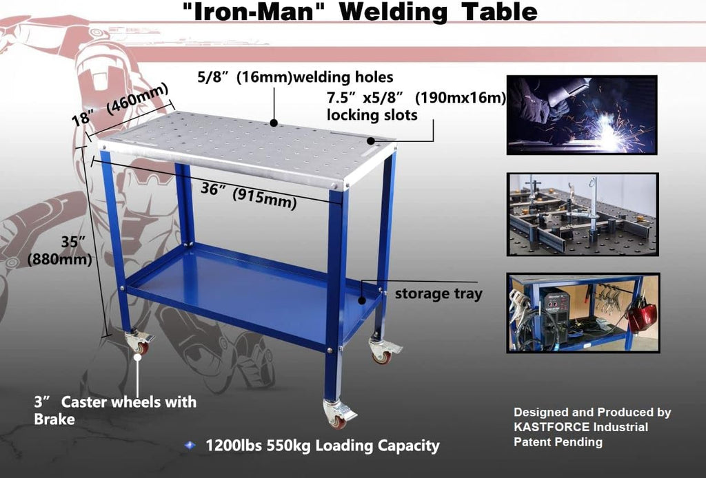 Portable Welding Table with 5/8 /16mm Holes I38690