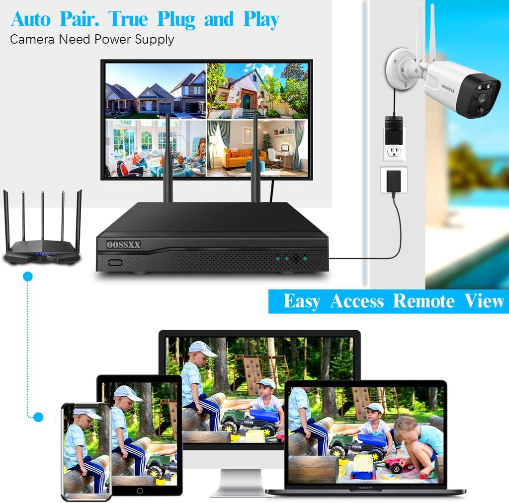 3K 5.0MP Wireless Security Camera System with 2TB Hard Drive Y2947