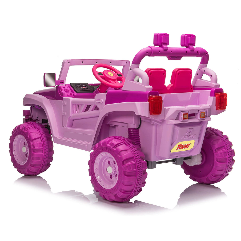 12V Remote Control Electric Ride on Truck Car Pink E2865