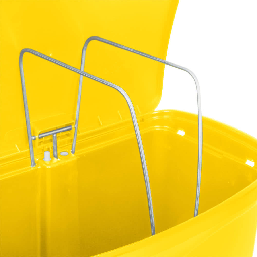 Yellow 18 Gallon Front Step-On Trash Can D93832