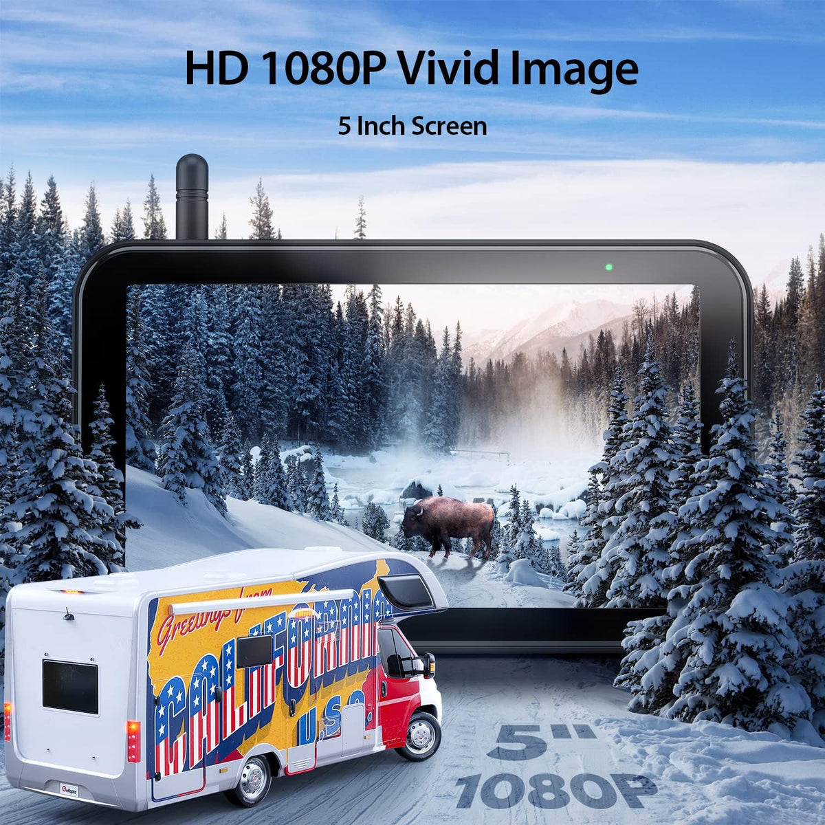 Wireless Backup Camera with 5'' Monitor & DVR C956669