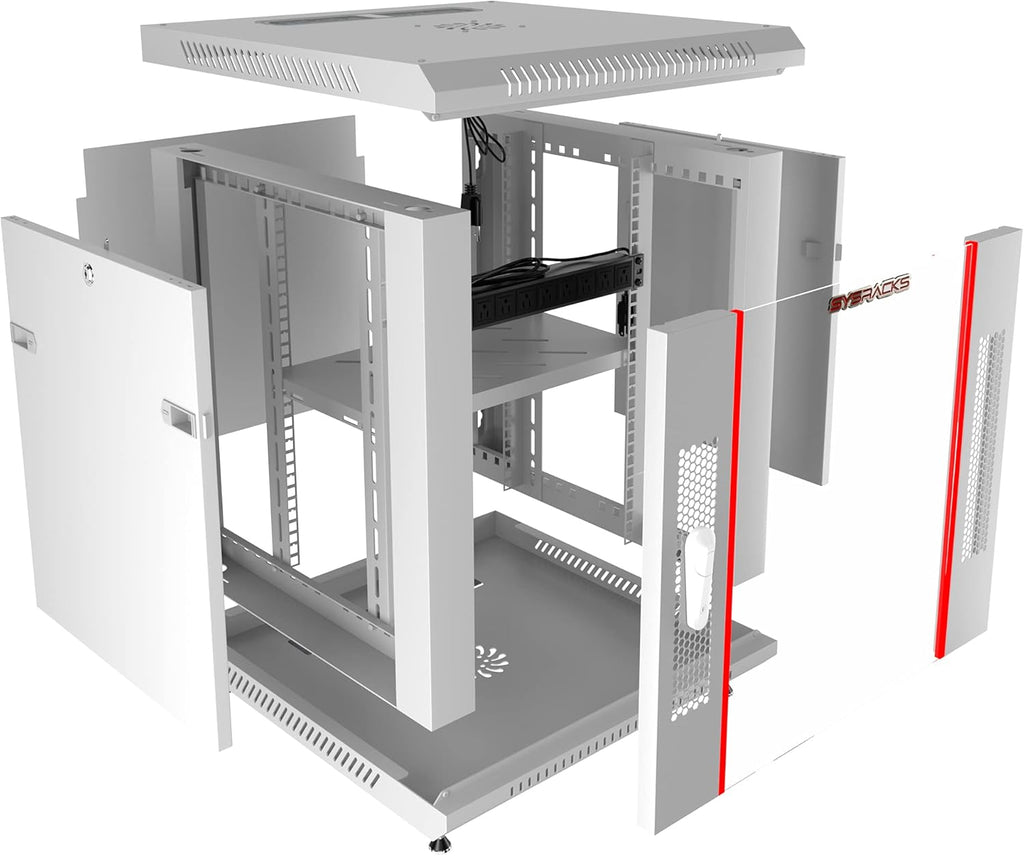 15U Wall Mount Server Rack Cabinet Enclosure 24 Inch Depth E179649