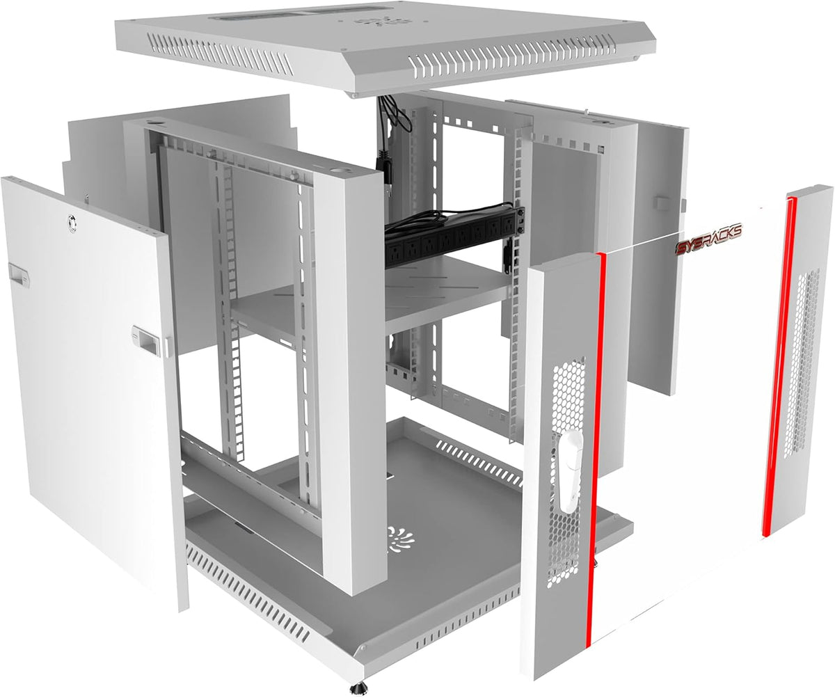 15U Wall Mount Server Rack Cabinet Enclosure 24 Inch Depth E179649