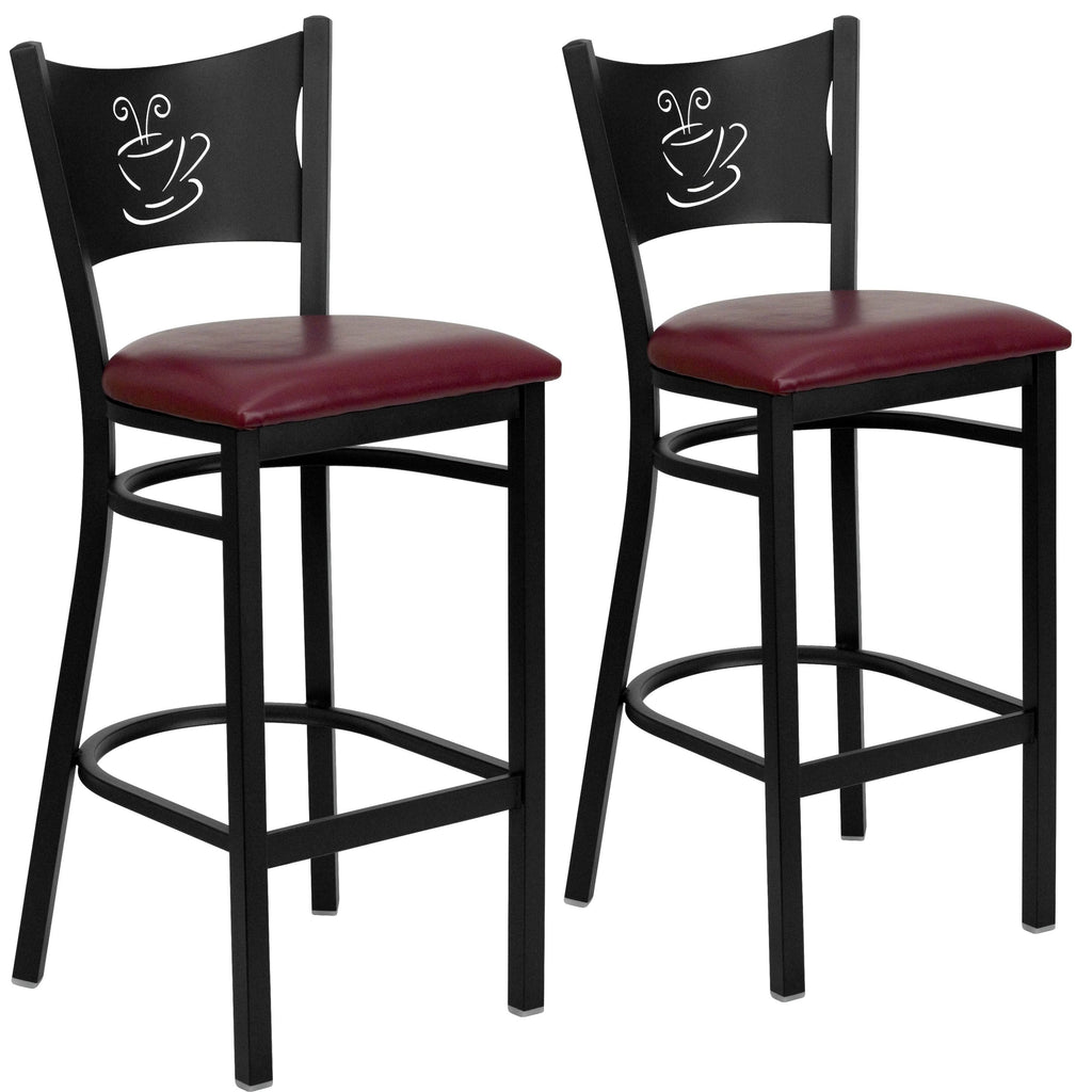 Black Metal Restaurant Barstool J732