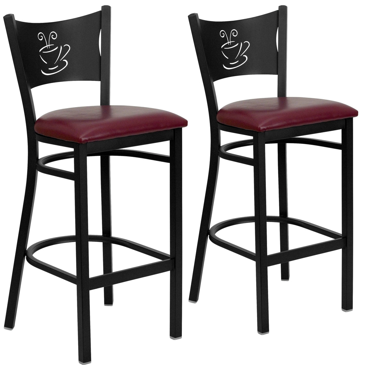 Black Metal Restaurant Barstool J732