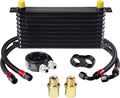 10 Row AN10 Stacked Plate Aluminum Oil Cooler Pack of 2 D63237